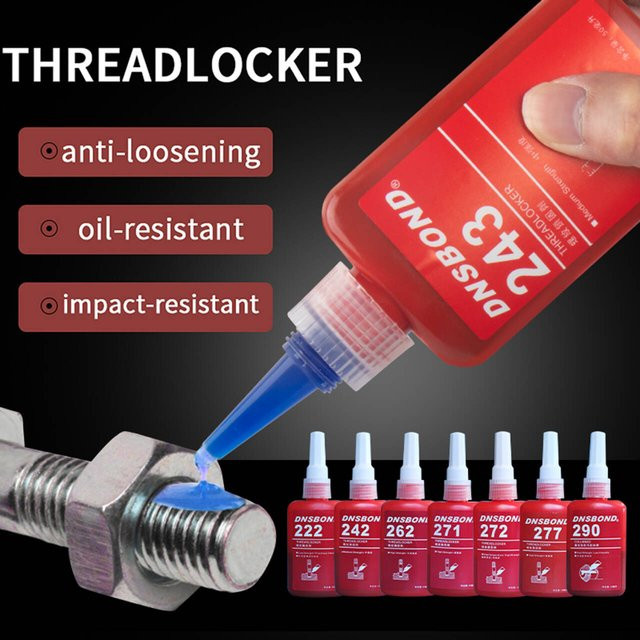 LocTTLF Schraubensicherungskleber Rot, 50 ml, schnell aushärtender anaerober Gewindesicherungskleber zur Korrosionsbeständigkeit und Anti-Loslösung - Bild 1