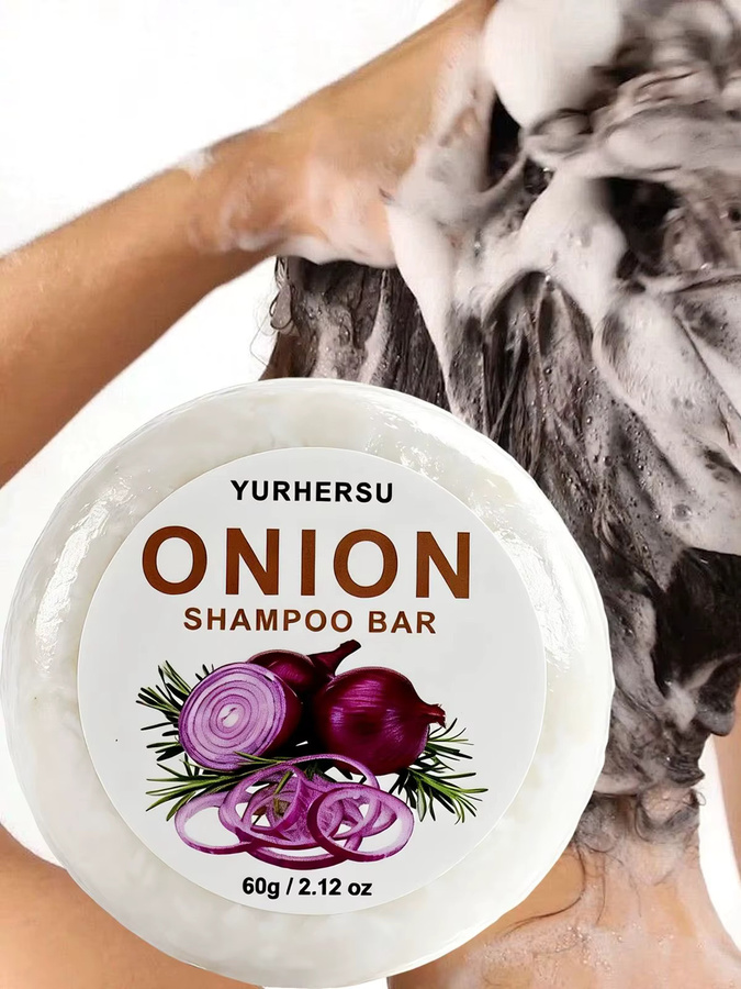 YURHERSU Zwiebel-Shampoo-Bar, Vegane feste Shampoo-Seife gegen Schuppen und trockenes Haar - Bild 7
