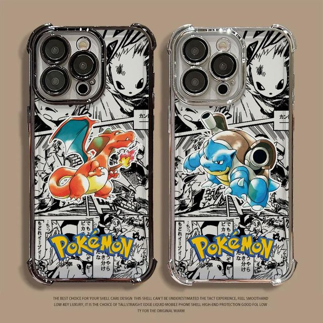 Pokemon Handyhülle für Apple iPhone kompatibel mit iPhone 17 Pro Max, 16, 15, 14, 13, 12, XS, XR, Blastoise und Charizard Design in Multicolour - Bild 1