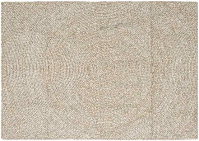 vidaXL Bereichsteppich aus Jute in Natur und Weiß, B/T: 140 x 200 cm - Bild 1