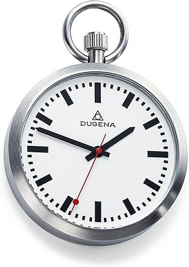 Dugena Taschenuhr, Quarz, Edelstahl, Weiß, Unisex - Bild 1