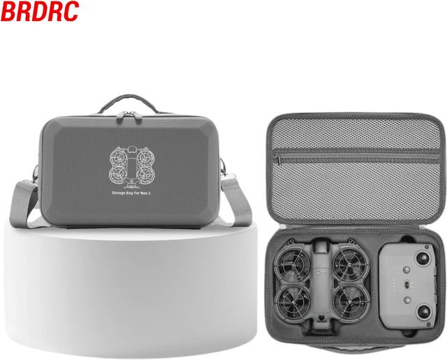BRDRC NEO 2 Tragetasche für DJI NEO 2 Drohne und RC-N3 Fernbedienung, All-in-One Aufbewahrungstasche mit Schultergurt, Grau - Bild 1