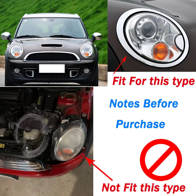 Scheinwerfer Objektiv Abdeckung als Ersatz Lampenschirm für MINI R56 Cooper S 2007-2015, transparent - Bild 2