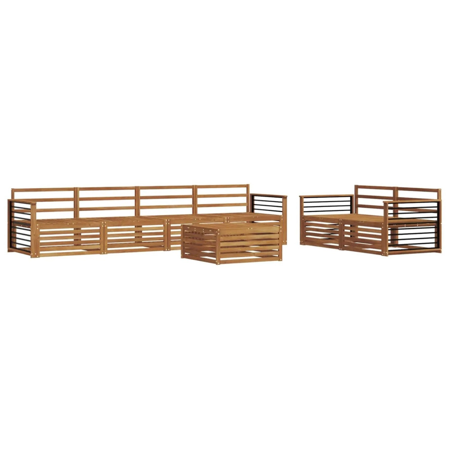 vidaXL Outdoor-Sofagarnitur 7-teilig aus Akazienholz in Braun mit Latten-Design - Bild 2