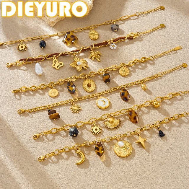 DIEYURO Armband, Edelstahl, Gold, Perle, Damen - Bild 1