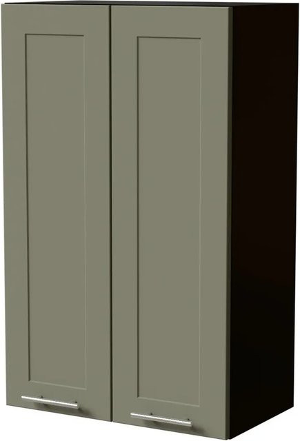 Feldmann-Wohnen Hängeschrank Oslo W4/60 Küchenschrank in Schwarz und Reed Green Matt mit Soft-Close-Türen, B/T/H: 60 x 32,5 x 96 cm - Bild 1