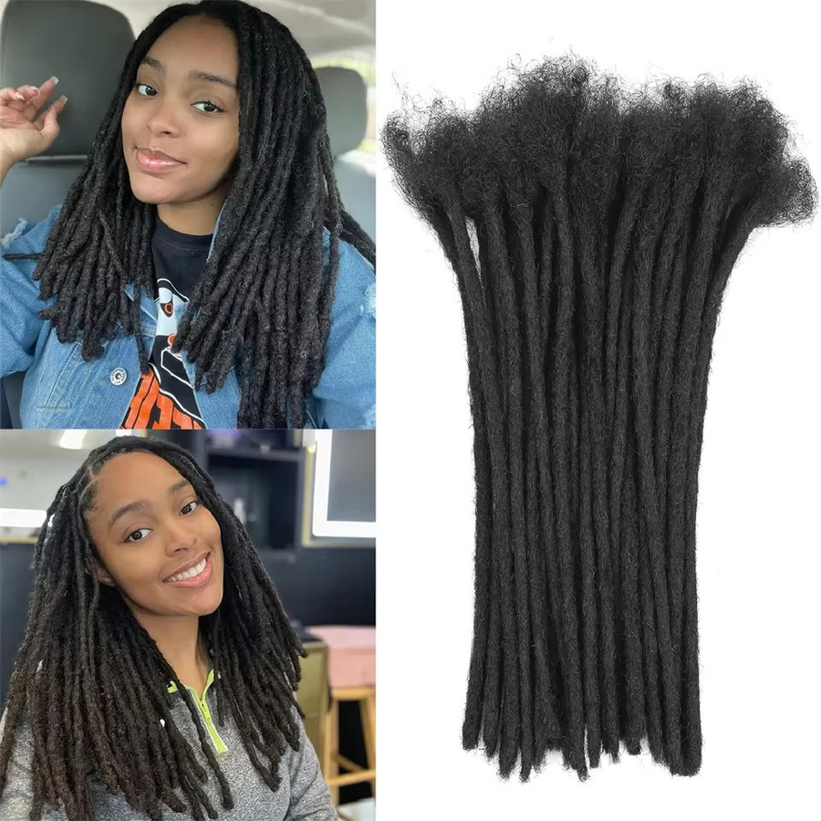 Queena Dreadlock-Extensions aus Echthaar, Unisex, 20,3–61 cm - Bild 3