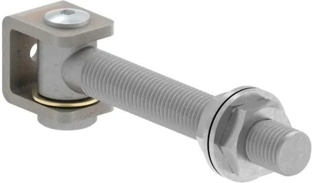 FeNau Torband aus feuerverzinktem Stahl in Silber mit M20 Gewinde und langer Verstellbarkeit - Bild 1