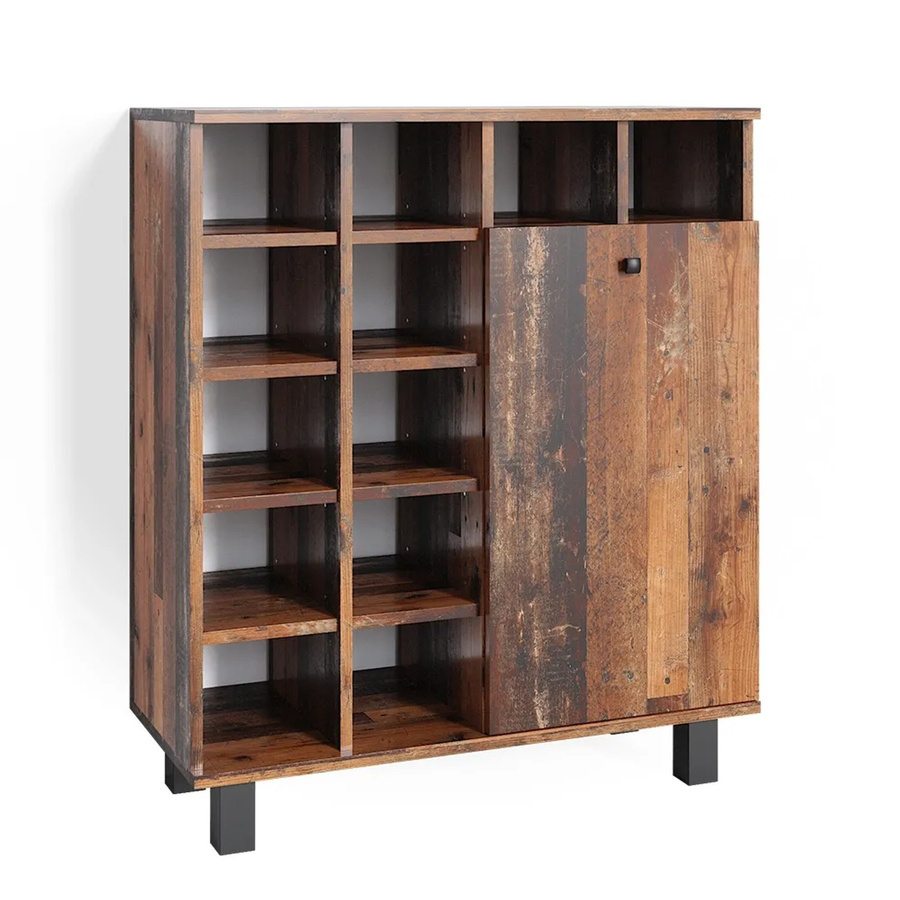 Vicco Wäscheschrank Fynn Badezimmerschrank mit Wäschekorb in Eiche Rustikal, Breite: 79 cm, Höhe: 92 cm, Tiefe: 34 cm - Bild 3