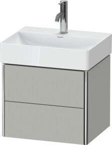 Duravit Waschtischunterschrank Compact XSquare in Betongrau mit 2 Schubladen, wandhängend, B: 48,4 cm, T: 39,0 cm, H: 39,7 cm - Bild 1