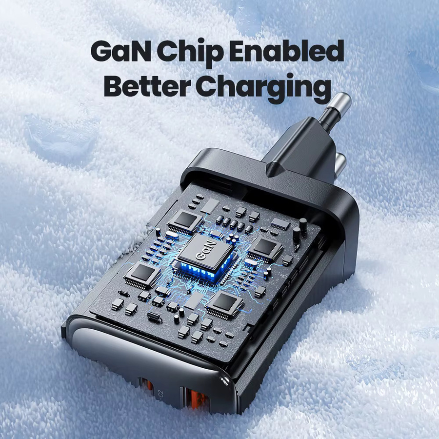 Toocki 65 W GaN USB-C Schnellladegerät mit PD3.0 und QC4.0 in Schwarz - Bild 4
