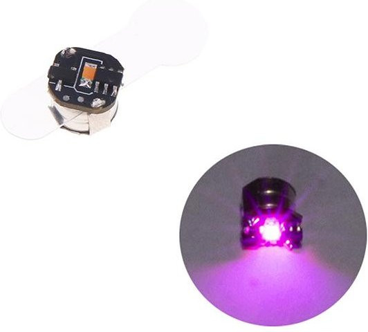 Mini Magnetische LED Lampe in Rosa für Actionfiguren und Modellbau inklusive Batterien - Bild 1
