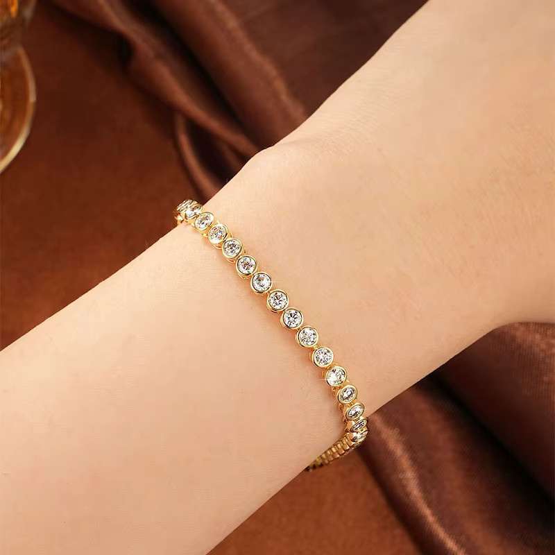 Rrjzz Armband, Moissanit, 18 cm, Damen - Bild 2
