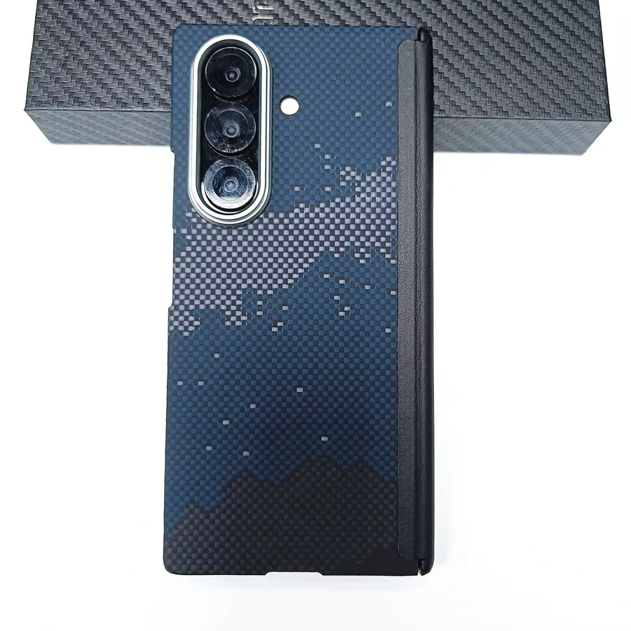 Schlanke Aramid-Carbonfaser-Hülle für Samsung Galaxy Z TriFold Fold 7 mit MagSafe-Kompatibilität und stoßfester Rückseite - Bild 4