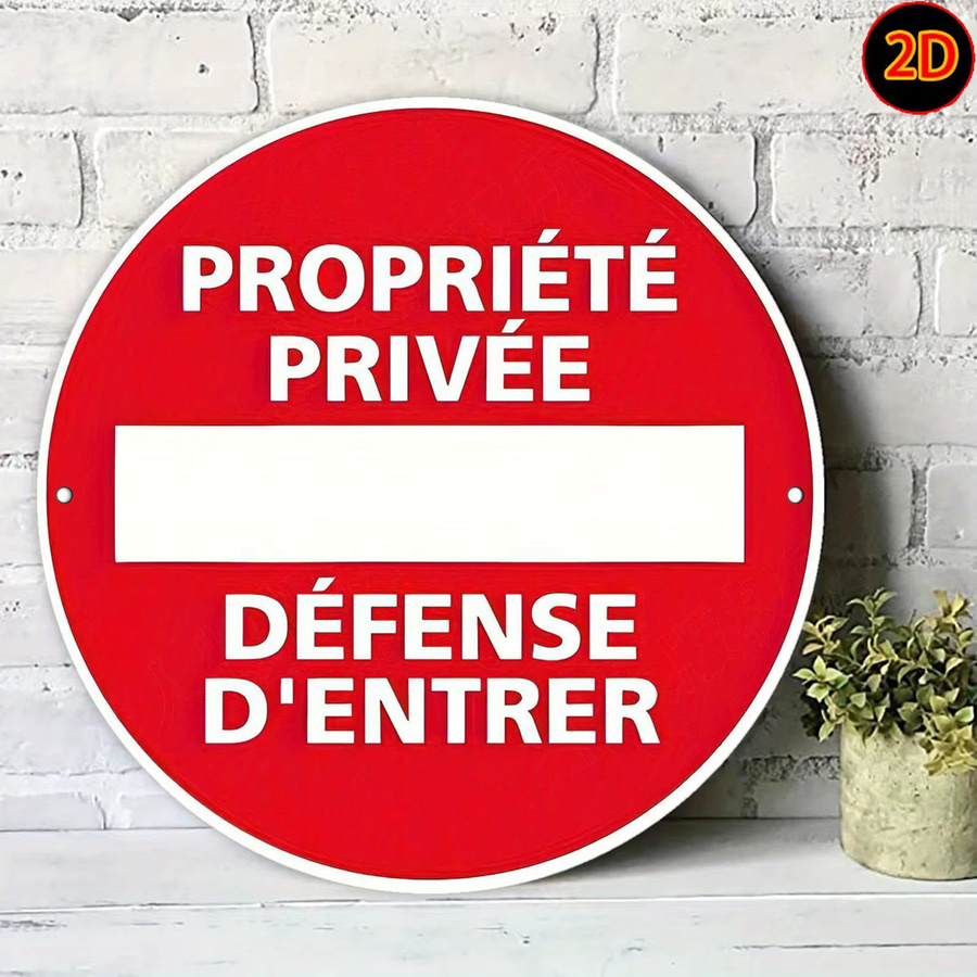 Rundes Aluminiumschild Potdemiel No Entry in Rot, kreisförmiges Metallschild Durchmesser: 20 cm - Bild 4