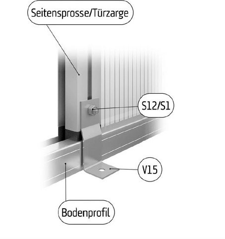 KGT Befestigungswinkel-Set für 6 mm Gewächshäuser aus Aluminium in Silber - Bild 1