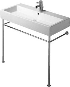 Duravit Metallkonsole Vero in Chrom für wandmontierte Waschbecken mit +5cm Versatz - Bild 1