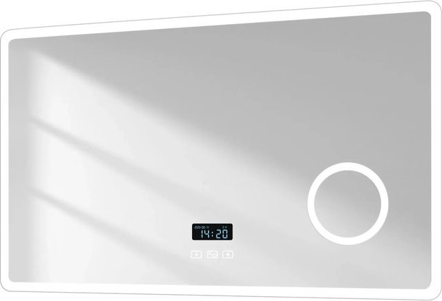 Emke Badspiegel mit Bluetooth und LED, dimmbar mit 3 Lichtfarben, B: 100 cm, H: 60 cm - Bild 1
