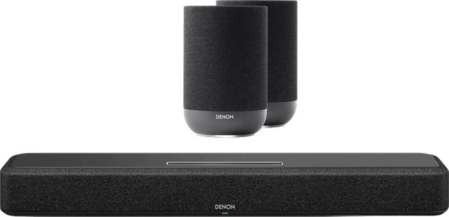 Denon Home Soundbar 550 und 2x Denon Home 200 Lautsprecher Set in Schwarz mit Wi-Fi und Bluetooth - Bild 1