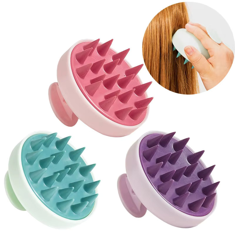 Silikon Shampoo Pinsel, Kopfhautmassage Kamm für Haare und Körper, Unisex - Bild 2