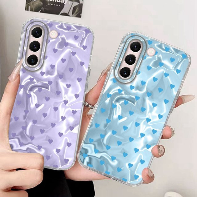 INS Luxus-Print Handyhülle mit buntem Herz-Design für Samsung Galaxy S20 bis S26 Serie, Farbe: Multicolour - Bild 1