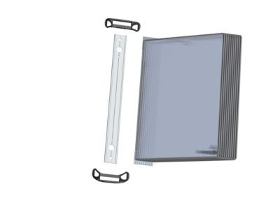 Tarifold PRO Wandelement Schwarz mit 10 magnetischen DIN A4 Tafeln und Metalldrehzapfen Befestigungssystem - Bild 2