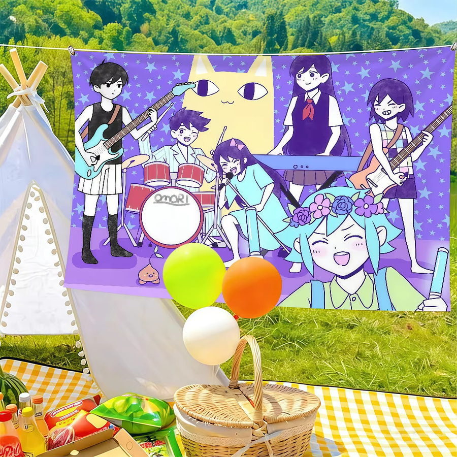 OMORI Wandkunst Flagge von Warner Bros. in Multicolour, rechteckiges Textil-Banner für Innen- und Außenbereich, Breite: 40 cm, Höhe: 40 cm - Bild 3