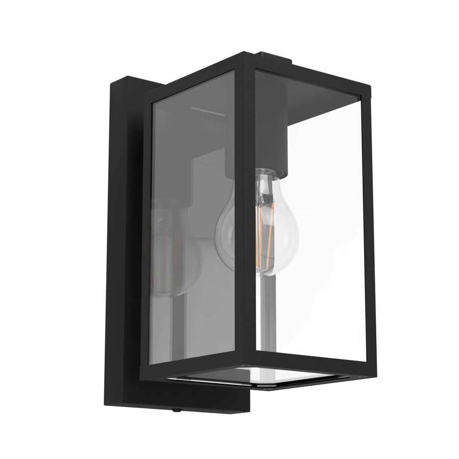 Eglo Außen-Wandleuchte Budrone 1-flammig Schwarz Metall und Glas mit E27 Fassung - Bild 2