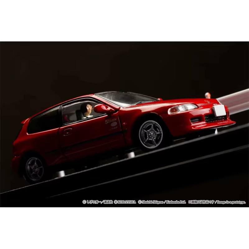 TSM MODEL Initial D Civic EG6 Red, Modellauto, 1:64, Metall - Bild 3