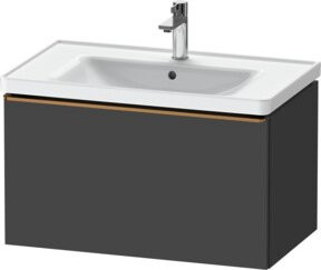 Duravit Waschtischunterschrank D-Neo, wandhängend, Grau matt, B: 78,4 cm, T: 45,2 cm, H: 44,0 cm - Bild 1