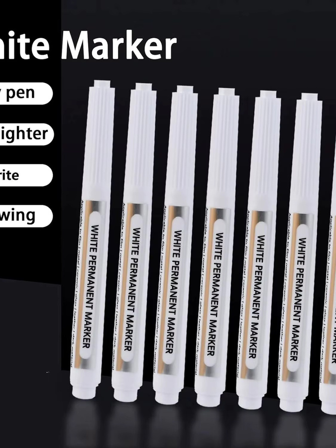 10 weiße Acrylmarker Set – permanente wasserfeste Farbstifte für Metall, Glas und Holz - Bild 7