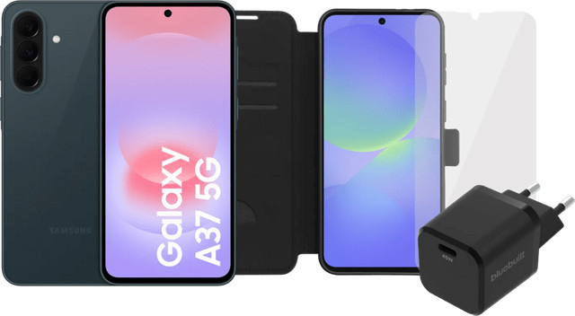 Samsung Galaxy A37 5G Smartphone mit 256 GB Speicher in Dunkelgrün und Zubehörset - Bild 1