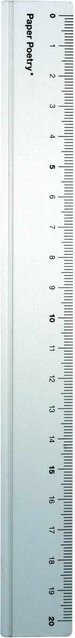 Rico Design Paper Poetry Lineal aus Aluminium, Länge: 20 cm - Bild 1