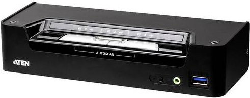 ATEN CS1953 KVM-Umschalter mit DisplayPort und USB-C für 4K UHD Auflösung in Schwarz - Bild 1