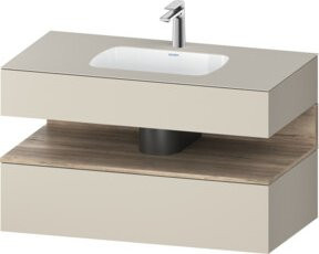 Duravit Einbauwaschtisch-Möbel-Set Qatego mit integrierter LED-Beleuchtung, B/T/H: 100 x 55 x 60 cm - Bild 1