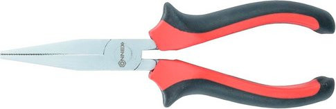 Connex Flachzange aus Metall und Kunststoff in Silber, Rot und Schwarz, Länge: 16 cm - Bild 1