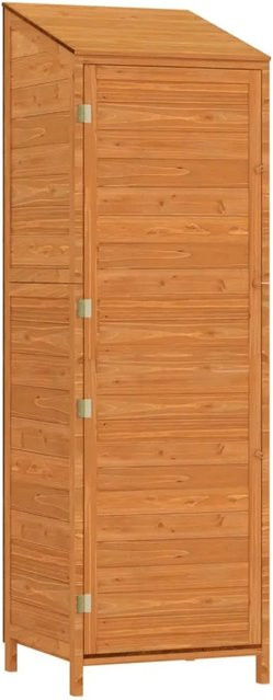 vidaXL Geräteschuppen aus Massivholz Tanne in Braun, B/T/H: 55 x 52 x 174,5 cm - Bild 1