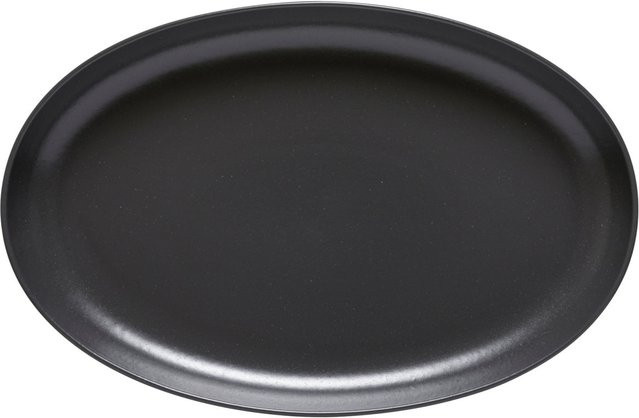 Costa Nova Servierplatte Pacifica Oval, Schwarz, 4er Pack, Keramik, Länge: 40,8 cm, Breite: 26,3 cm, Höhe: 4,5 cm - Bild 1