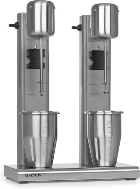 Klarstein Kraftpaket II Doppel-Milchshake-Mixer in Silber aus Edelstahl mit 160W - Bild 1