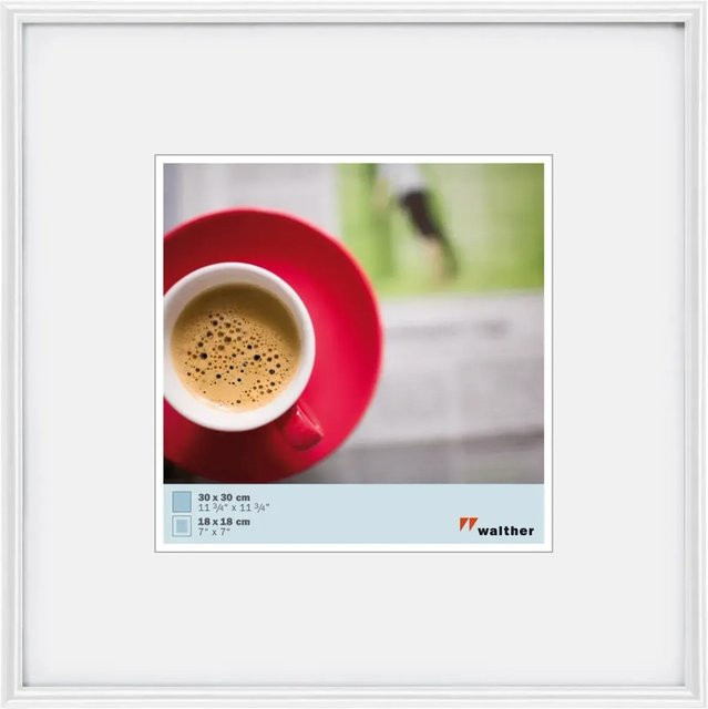 Walther Design Galeria Kunststoff Bilderrahmen Weiss B/H: 50 x 50 cm - Bild 1