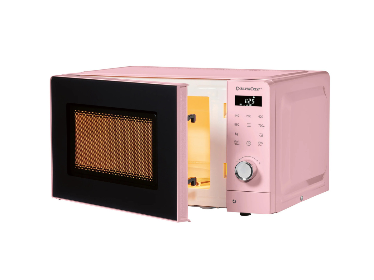 SILVERCREST Mikrowelle SMWC 700 D2 Solo in Pink mit Automatikprogrammen und 700 Watt Leistung, B/T/H: 44,6 x 33,8 x 24,1 cm - Bild 3