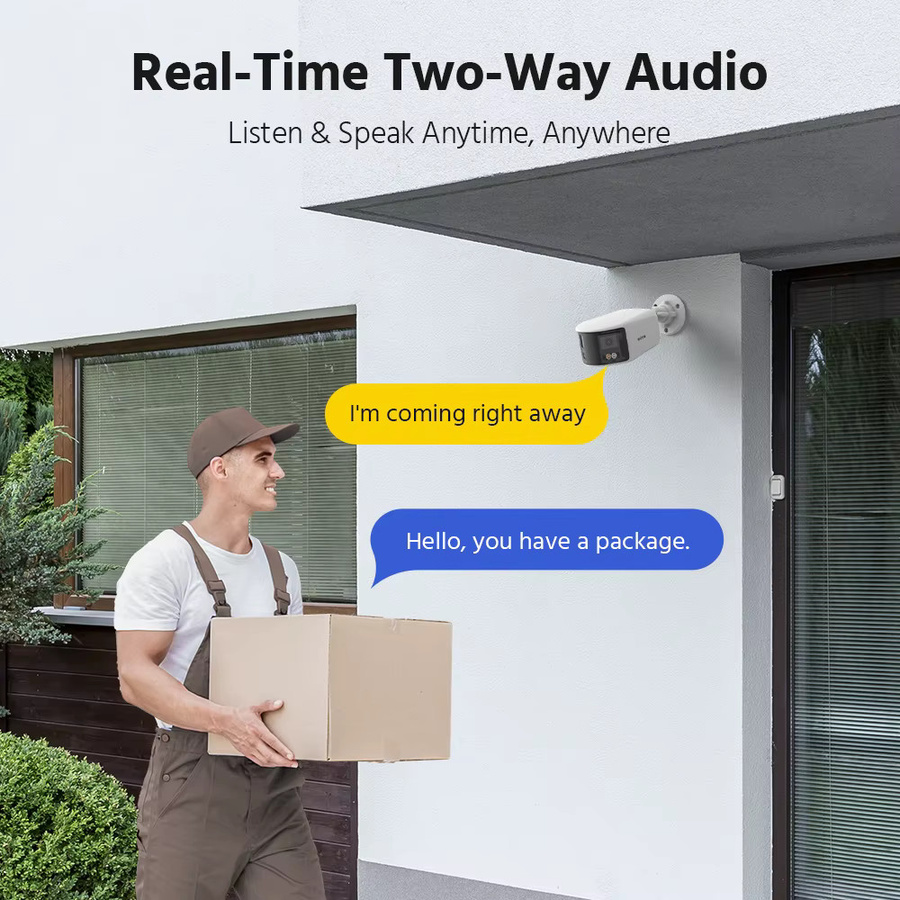 ANNKE Smart Home Dual Lens Outdoor PoE Kamera mit 8MP 4K Auflösung, 180 Grad Weitwinkel und KI-Personenerkennung, Weiß - Bild 5