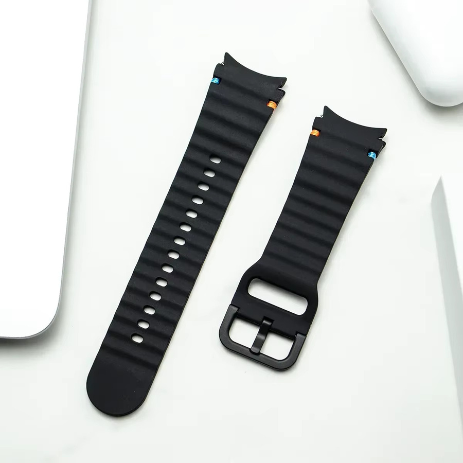 Original No Laps Uhrenarmband Silikon, Schwarz, Unisex - Bild 4