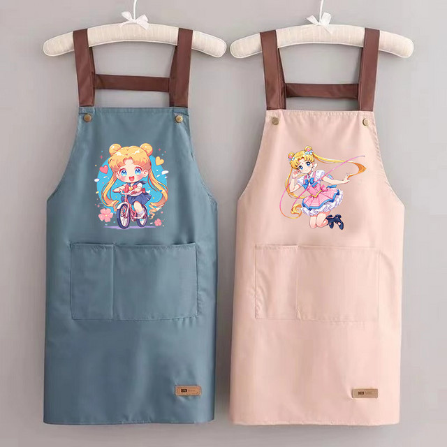 Bandai Sailor Moon Kochschürze für Damen und Herren mit Cartoon-Aufdruck, wasserfest und ölbeständig, multicolour - Bild 1
