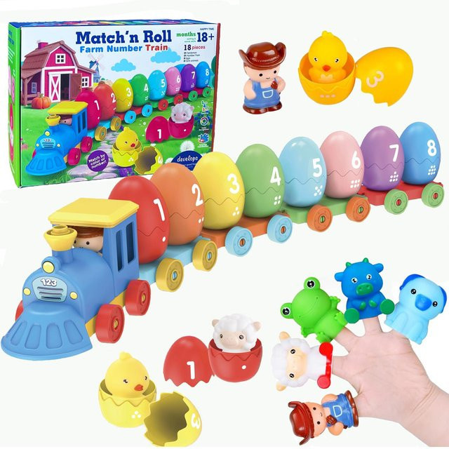 Yiran toy Kleinkind-Eisenbahnset, Bauernhof, Gelb, ab 0 Jahre - Bild 1