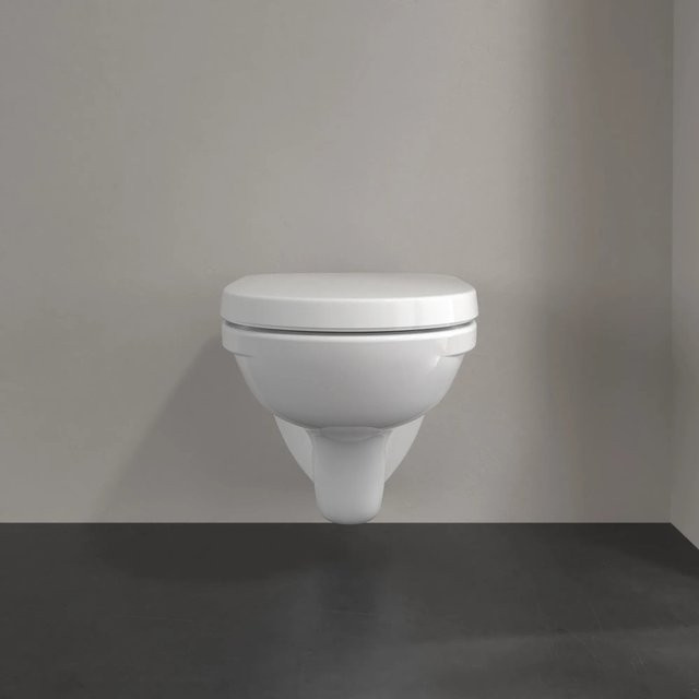 Villeroy & Boch Wand-WC-Set O.Novo Compact mit Soft-Close WC-Sitz, weiß, B: 36 cm, T: 49 cm - Bild 1