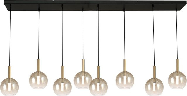 Masterlight Lido LED-Pendelleuchte 8-flammig in Gold mit transparentem Glas - Bild 1