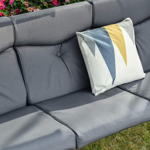 Outsunny 3-Sitzer Hollywoodschaukel mit Sonnendach und Auflagen, Grau/Schwarz, B/T/H: 125 x 300 x 172 cm - Bild 4