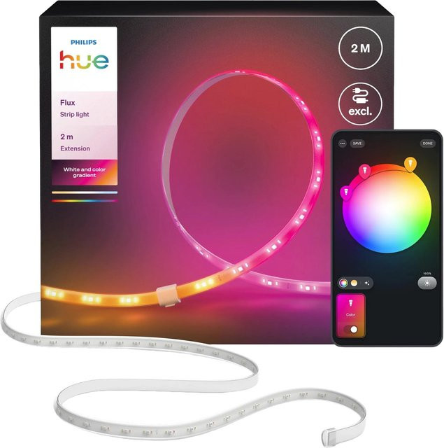 Philips Hue Gradient Lightstrip LED-Streifen Erweiterung RGBIC, Weiß, Länge: 200 cm - Bild 2