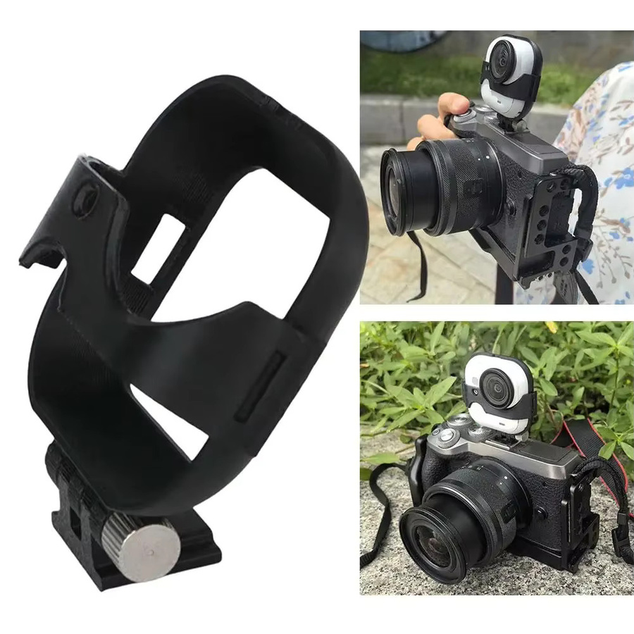 CQT Blitzschuh Expansion Halterung und verstellbarer Adapter für Insta360 GO Ultra und DSLR Kameras in Schwarz - Bild 3
